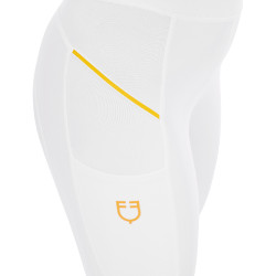 Damen-Leggings mit enger Passform und Micro-Mesh-Einsätzen Equestro Weiß Wei&amp;amp;amp;amp;amp;szlig;