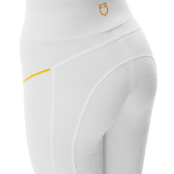 Damen-Leggings mit enger Passform und Micro-Mesh-Einsätzen Equestro Weiß Wei&amp;amp;amp;amp;amp;szlig;