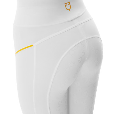 Damen-Leggings mit enger Passform und Micro-Mesh-Einsätzen Equestro Weiß Wei&amp;amp;amp;amp;amp;szlig;