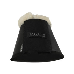 Glocken aus ökologischem Leder Schaf mit Klettverschluss Acavallo Schwarz Glocken aus ökologischem Leder Schaf mit Klettverschluss Acavallo Schwarz