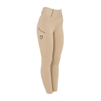Damen-Reitleggings mit Vollbesatz Classic Equestro Weihrauch Beige