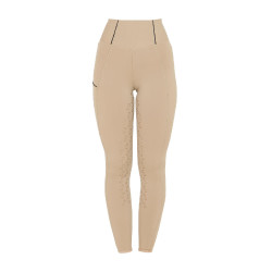 Damen-Reitleggings mit Vollbesatz Classic Equestro Weihrauch Beige