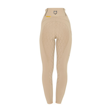 Damen-Reitleggings mit Vollbesatz Classic Equestro Weihrauch Beige