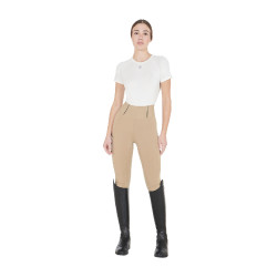 Damen-Reitleggings mit Vollbesatz Classic Equestro Weihrauch Beige