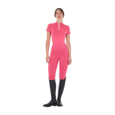 Damen-Reitleggings mit Vollbesatz Classic Equestro Geißblatt Rosa
