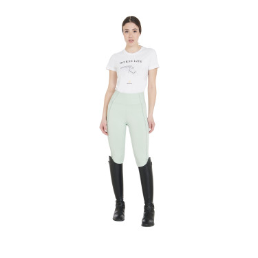 Damen-Reitleggings mit Vollbesatz Classic Equestro Hellgrün Gr&uuml;n