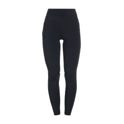 Damen-Tights aus technischem Stretchstoff Kao Light Equestro Schwarz / schwarz