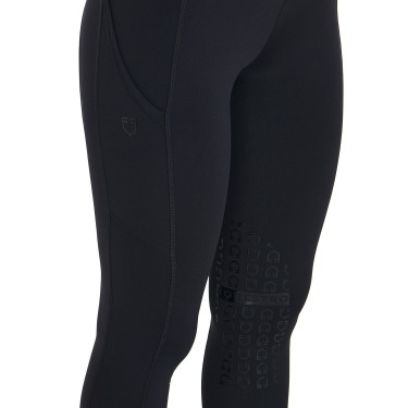 Damen-Tights aus technischem Stretchstoff Kao Light Equestro Schwarz / schwarz