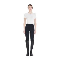 Damen-Tights aus technischem Stretchstoff Kao Light Equestro Schwarz / schwarz