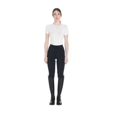 Damen-Tights aus technischem Stretchstoff Kao Light Equestro Schwarz / schwarz
