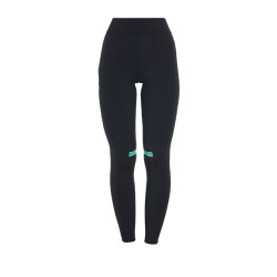Damen-Tights aus technischem Stretchstoff Kao Light Equestro Schwarz / Smaragd
