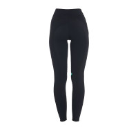 Damen-Tights aus technischem Stretchstoff Kao Light Equestro Schwarz / Smaragd