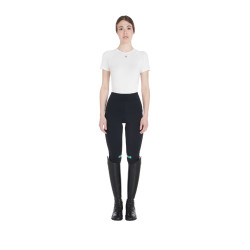 Damen-Tights aus technischem Stretchstoff Kao Light Equestro Schwarz / Smaragd