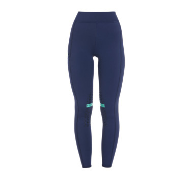 Damen-Tights aus technischem Stretchstoff Kao Light Equestro Marine / Smaragd Blau