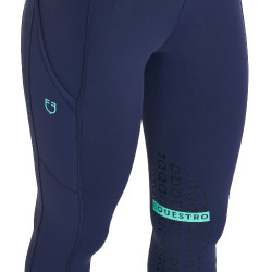 Damen-Tights aus technischem Stretchstoff Kao Light Equestro Marine / Smaragd Blau