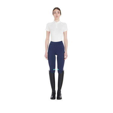 Damen-Tights aus technischem Stretchstoff Kao Light Equestro Marine / Smaragd Blau