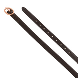 Leder-Spornriemen mit roségoldener Schnalle Equestro Leder-Spornriemen mit roségoldener Schnalle Equestro