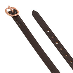 Leder-Spornriemen mit roségoldener Schnalle Equestro Leder-Spornriemen mit roségoldener Schnalle Equestro