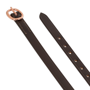 Leder-Spornriemen mit roségoldener Schnalle Equestro Leder-Spornriemen mit roségoldener Schnalle Equestro