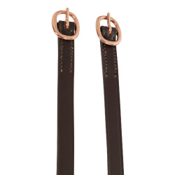 Leder-Spornriemen mit roségoldener Schnalle Equestro Leder-Spornriemen mit roségoldener Schnalle Equestro