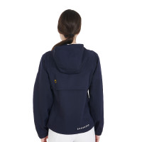 Dreilagige technische Damen-Regenjacke Equestro Marine Marineblau