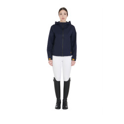 Dreilagige technische Damen-Regenjacke Equestro Marine Marineblau Dreilagige technische Damen-Regenjacke Equestro Marine Marineblau