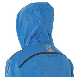 Baumwoll-Kapuzen-Sweatshirt mit Reißverschluss für Herren Equestro Daphne Blau Baumwoll-Kapuzen-Sweatshirt mit Reißverschluss für Herren Equestro Daphne Blau