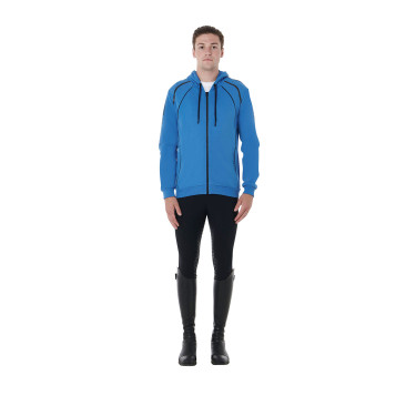 Baumwoll-Kapuzen-Sweatshirt mit Reißverschluss für Herren Equestro Baumwoll-Kapuzen-Sweatshirt mit Reißverschluss für Herren Equestro