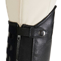 Unisex-Mini-Chaps mit Silikoneinsätzen Gel Grip System Equestro Schwarz