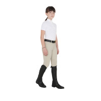 Kinder-Mini-Chaps aus weichem Leder mit elastischem Band Equestro Schwarz Kinder-Mini-Chaps aus weichem Leder mit elastischem Band Equestro Schwarz