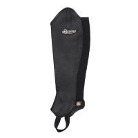 Mini-Chaps aus weichem Leder mit hinterem Reißverschluss Dunster Equestro Schwarz Mini-Chaps aus weichem Leder mit hinterem Reißverschluss Dunster Equestro Schwarz