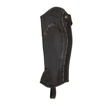 Leder-Mini-Chaps mit kontrastierendem Profil Equestro Braun