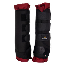 Ruhe-Gamaschen Equestro, 2 Stück Schwarz / Bordeaux