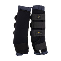 Ruhe-Gamaschen aus Neopren/Baumwolle Equestro, 2 Stück Schwarz Ruhe-Gamaschen aus Neopren/Baumwolle Equestro, 2 Stück Schwarz