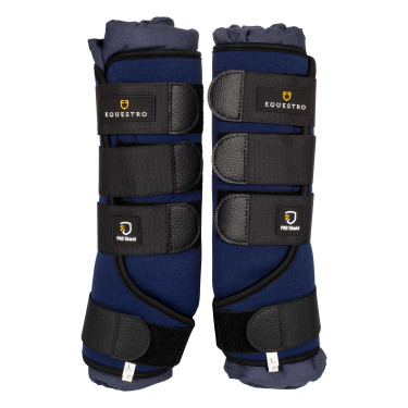 Ruhe-Gamaschen aus Neopren/Baumwolle Equestro, 2 Stück Marine Marineblau