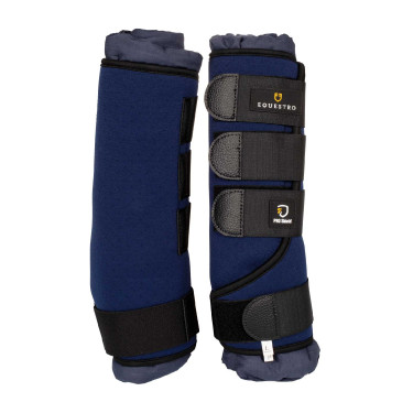 Ruhe-Gamaschen aus Neopren/Baumwolle Equestro, 2 Stück Marine Marineblau
