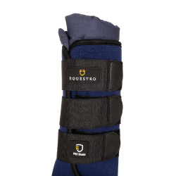 Ruhe-Gamaschen aus Neopren/Baumwolle Equestro, 2 Stück Marine Marineblau