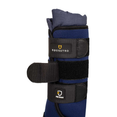 Ruhe-Gamaschen aus Neopren/Baumwolle Equestro, 2 Stück Marine Marineblau