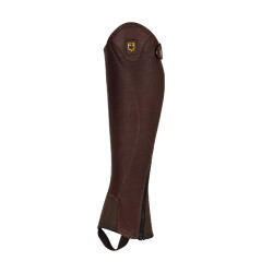 Unisex-Mini-Chaps aus weichem Leder mit seitlichem Reißverschluss Magellano Equestro Braun