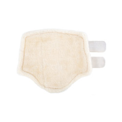 Vordere Gamaschen aus umweltfreundlichem Leder mit doppeltem Klettverschluss Acavallo Weiß Weiß