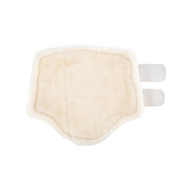 Vordere Gamaschen aus umweltfreundlichem Leder mit doppeltem Klettverschluss Acavallo Weiß Weiß