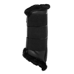 Hintere Gamaschen aus synthetischem Leder mit dreifachem Klettverschluss Acavallo Schwarz