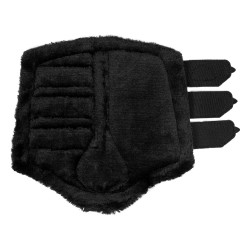 Hintere Gamaschen aus synthetischem Leder mit dreifachem Klettverschluss Acavallo Schwarz