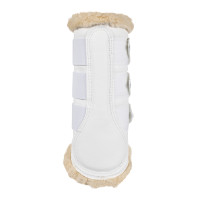 Hintere Gamaschen aus synthetischem Leder mit dreifachem Klettverschluss Acavallo Weiß Wei&amp;szlig;