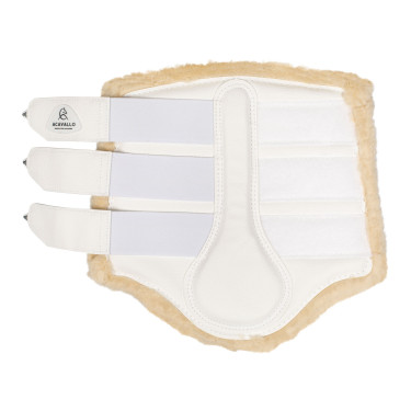 Hintere Gamaschen aus synthetischem Leder mit dreifachem Klettverschluss Acavallo Weiß Wei&amp;szlig;