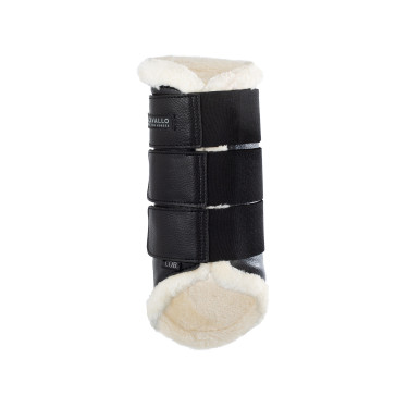Hintere Gamaschen aus ökologischem Leder mit dreifachem Klettverschluss Acavallo Hintere Gamaschen aus ökologischem Leder mit dreifachem Klettverschluss Acavallo