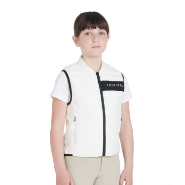 Technische Kinderweste Equestro Weiß Weiß Technische Kinderweste Equestro Weiß Weiß