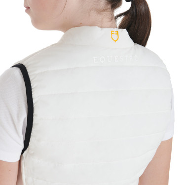 Technische Kinderweste Equestro Weiß Weiß Technische Kinderweste Equestro Weiß Weiß