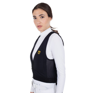 Schutzweste Level 2 mit gepolsterter Brust Unisex Equestro Schwarz