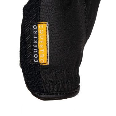 Unisex-Handschuhe aus technischem Gewebe und Mesh Equestro Schwarz Unisex-Handschuhe aus technischem Gewebe und Mesh Equestro Schwarz